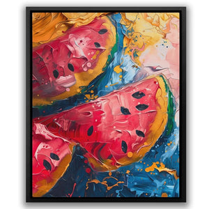 Watermelon Abstract - Fruit Canvas Print