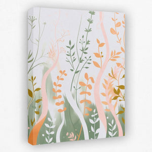 Waving Floral - Floral Canvas Wall Art
