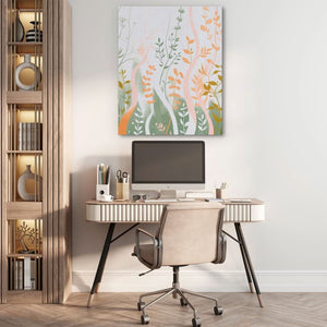 Waving Floral - Large Abstract Canvas Print