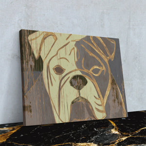 Weathered Bulldog Portrait - Luxury Wall Art