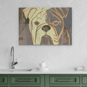 Weathered Bulldog Portrait - Luxury Wall Art