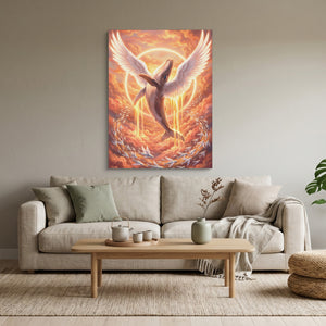 Whale Ascends Light — whale ascends light sq calm vibes 1port flush print