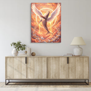 Whale Ascends Light — whale ascends light sq living room desk 1port flush print