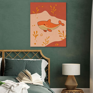 Whale in Warm Colors - Luxury Wall Art