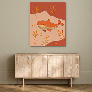 Whale in Warm Colors - Luxury Wall Art
