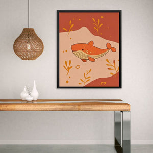 Whale in Warm Colors - Luxury Wall Art