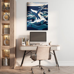 Whale Papercut โ whale papercut sq beige office 1port flush print