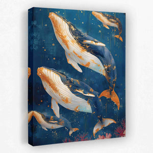 Whales in Harmony - Luxury Wall Art