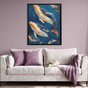 Whales in Harmony - Luxury Wall Art