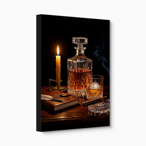 Whiskey, Evening Smoke โ whiskey, evening smoke angled flush print
