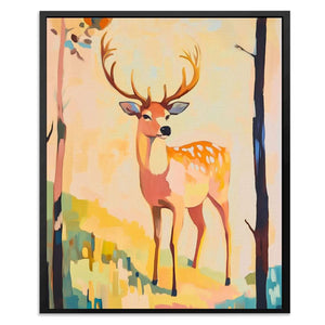 Whisper of the Wild - Orange Deer Canvas Print