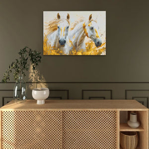 Whispering Horses - Large Canvas Print