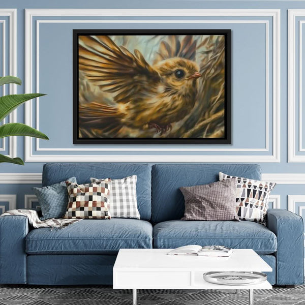 Wild Sparrow Flight in a room
