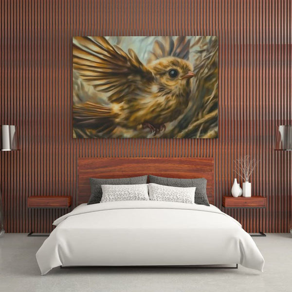 Wild Sparrow Flight in a room