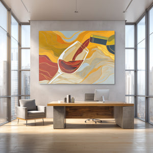 Wines Golden Embrace - Luxury Wall Art