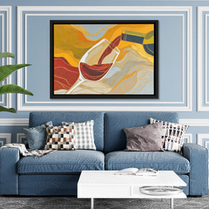 Wines Golden Embrace - Luxury Wall Art