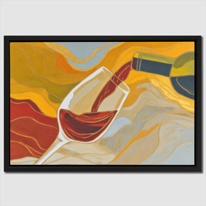 Wines Golden Embrace - Luxury Wall Art