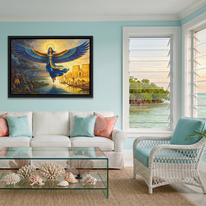 Winged Deity Egyptian Sky — Winged Deity Egyptian Sky Coastal Calm Land 74