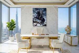 Wolf Cavalry โ wolf cavalry office with city view 2 1port flush print