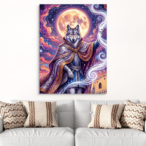 Wolf Moon Weaver — wolf moon weaver sq white groovy couch close 1port flush print