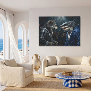 Wolf Shark Confrontation — Wolf Shark Confrontation Coast Living Room Land 57