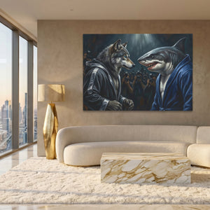 Wolf Shark Confrontation — Wolf Shark Confrontation White Gold Lux Land 247