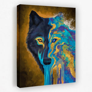 Wolf Turquoise Transformation - Luxury Wall Art
