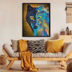 Wolf Turquoise Transformation - Luxury Wall Art