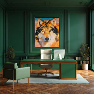 Wolf Windswept Flame - Luxury Wall Art