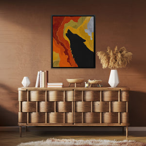 Wolf's Copper Call - Luxury Wall Art