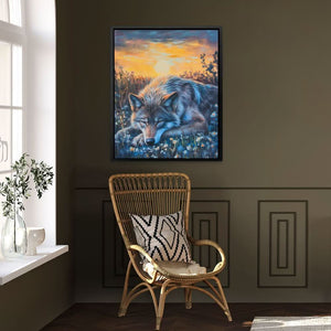 Wolf’s Golden Hour - Luxury Wall Art