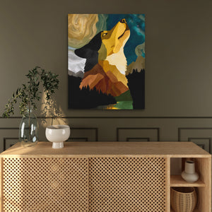 Wolf's Mountain Echo - Luxury Wall Art