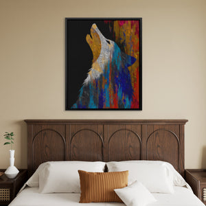 Wolf's Teal Howl - Luxury Wall Art