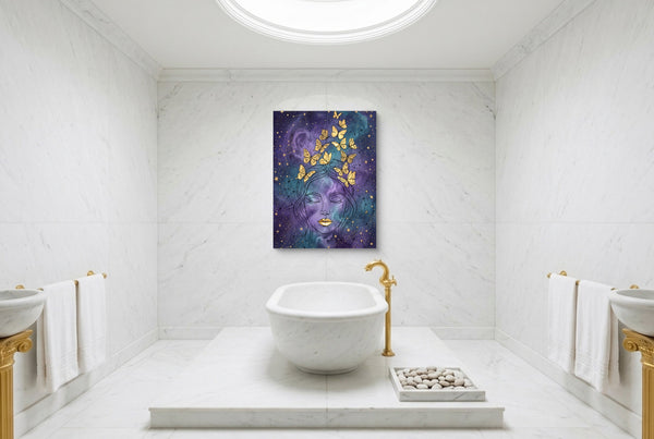 Woman Golden Dream in a room