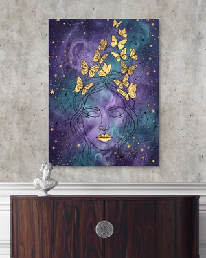 Woman Golden Dream โ woman golden dream psd light cement dark console 1port flush print