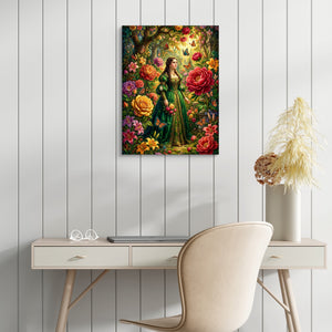 Woman In Bloom — woman in bloom sq white table 1port flush print