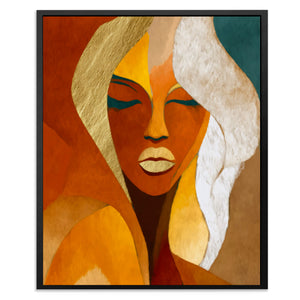 Woman in Copper - Large Abstract Canvas Print