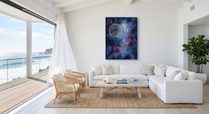 Woman Starry Zodiac โ woman starry zodiac beachside villa 1port flush print