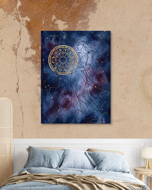 Woman Starry Zodiac โ woman starry zodiac psd mocha bedroom 1port flush print