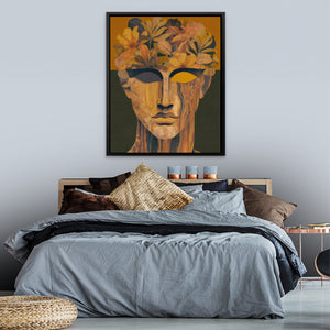 Wooden Bloom Portrait - Luxury Wall Art