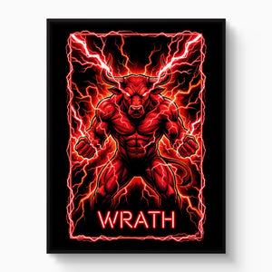 Wrathful Minotaur โ wrathful minotaur white studio framed black
