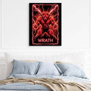 Wrathful Minotaur โ wrathful minotaur sq light blue bed 1port flush print