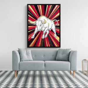 WS Bull Pop 1 - Luxury Wall Art