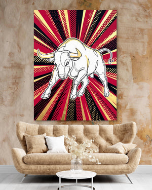 WS Bull Pop 1 - Luxury Wall Art