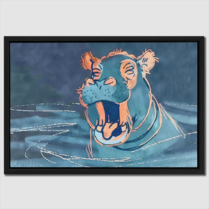 Yawning Hippo - Luxury Wall Art