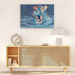 Yawning Hippo - Luxury Wall Art