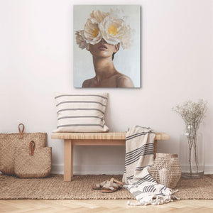 Yellow Flower Woman - Large Modern Canvas Print