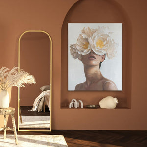 Yellow Flower Woman - Luxury Wall Art