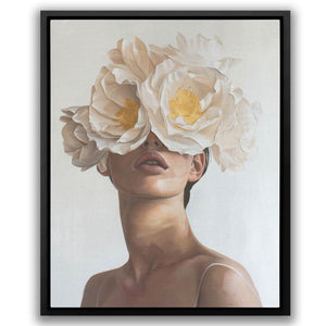 Yellow Flower Woman - Wall Art for Bedroom