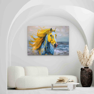 Yellow Horse - Luxury Wall Art